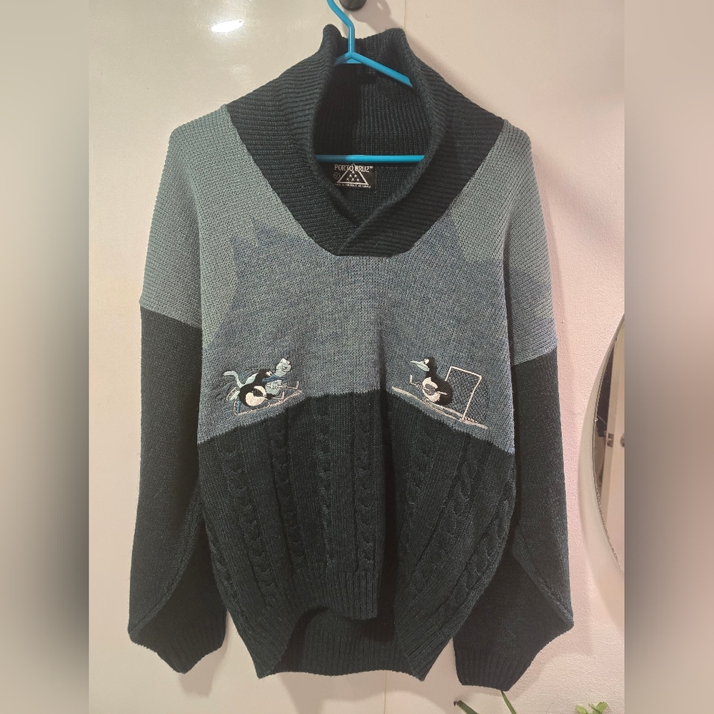 Vintage (80s) Penguins Hockey Sweater By Porto Cruz
